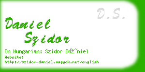 daniel szidor business card